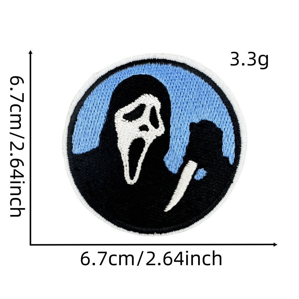 Wholesale Ghost Face Cartoon Cloth Embroidery Patch